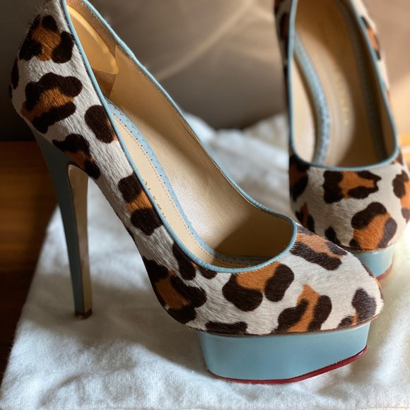 Blonde Leopard Charlotte Olympia Platforms - Picture 2 of 5